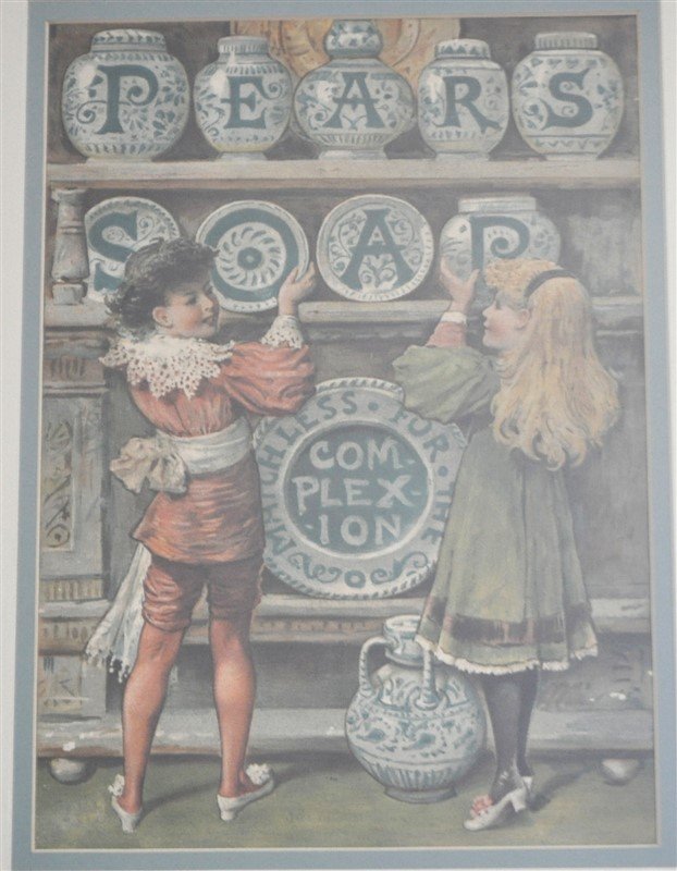 FRAMED PEARS SOAP ADVERTISING CHROMOLITHOGRAPH (1 of 7)