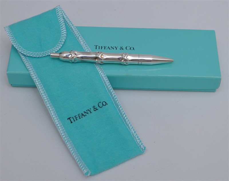 TIFFANY STERLING SILVER BAMBOO PEN IN ORIG BOX (1 of 4)