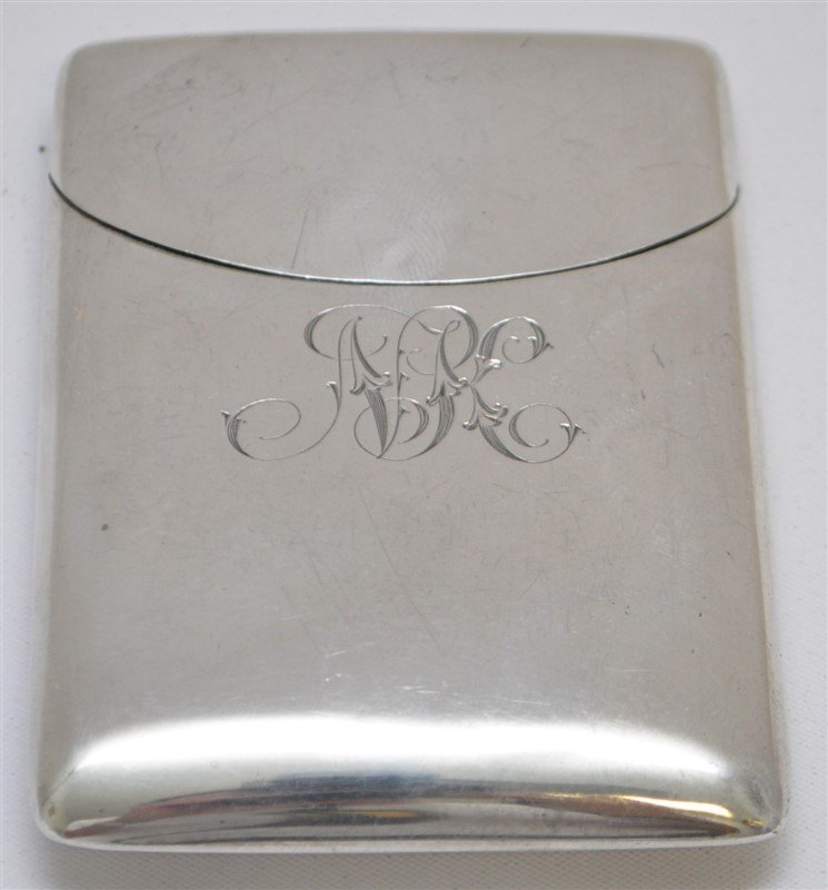ENGLISH STERLING SILVER 1908 CARD / CIGARETTE CASE (1 of 7)