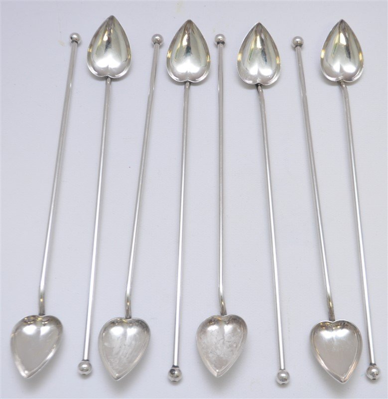 8 GORHAM STERLING SILVER ICED TEA MINT JULEP SPOONS (1 of 4)