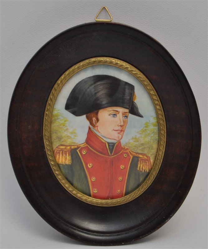 FRENCH OIL MINIATURE BONAPORTE AFTER ISABEY (1 of 5)