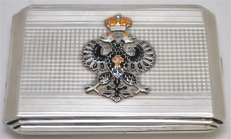 CZECH 900 SILVER ENAMELED CIGARETTE CASE (1 of 7)