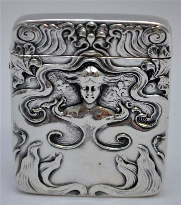 ART NOUVEAU STERLING SILVER MATCH SAFE (1 of 6)