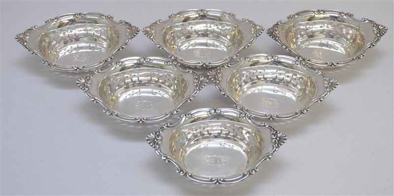 6 GORHAM STERLING SILVER CROMWELL NUT / MINT DISH (1 of 9)
