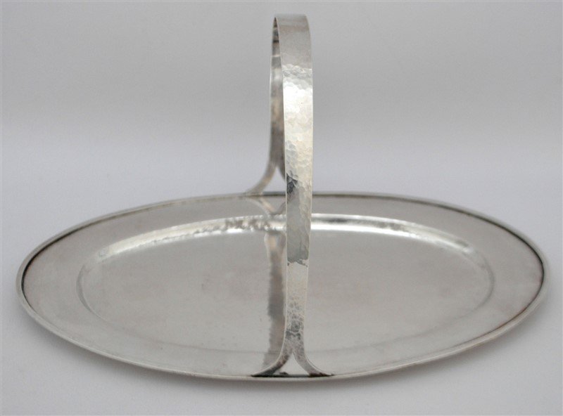 AMERICAN STERLING ARTS & CRAFTS SILVER TRAY w HANDLE (1 of 8)
