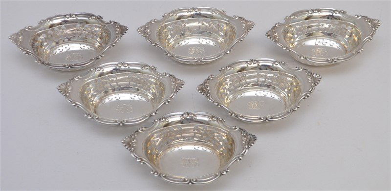 6 GORHAM STERLING SILVER CROMWELL NUT / MINT DISH (1 of 7)