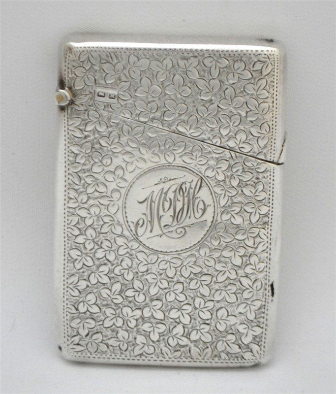 ENGLISH STERLING SILVER CARD CASE ROLASON BROS (1 of 10)