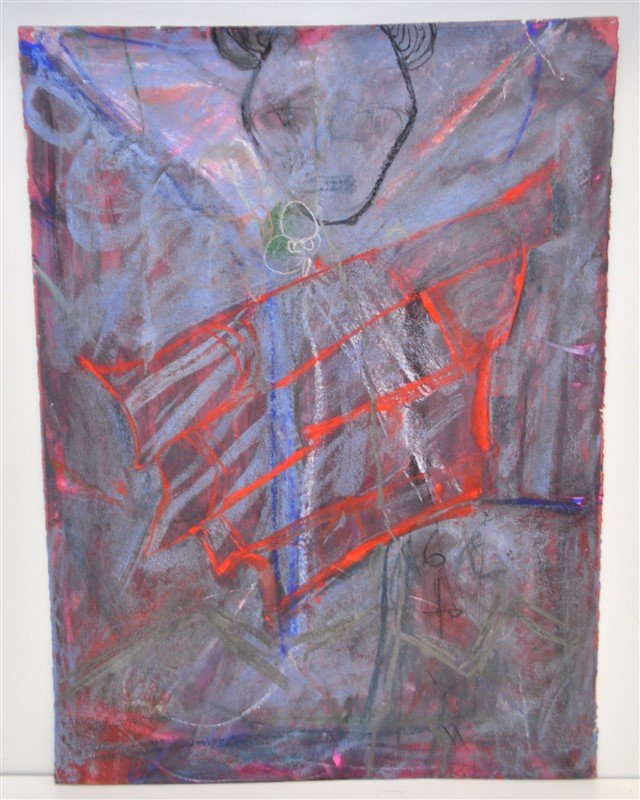 ORIGINAL 1984 JAN HASHEY ABSTACT IN BLUE (1 of 10)