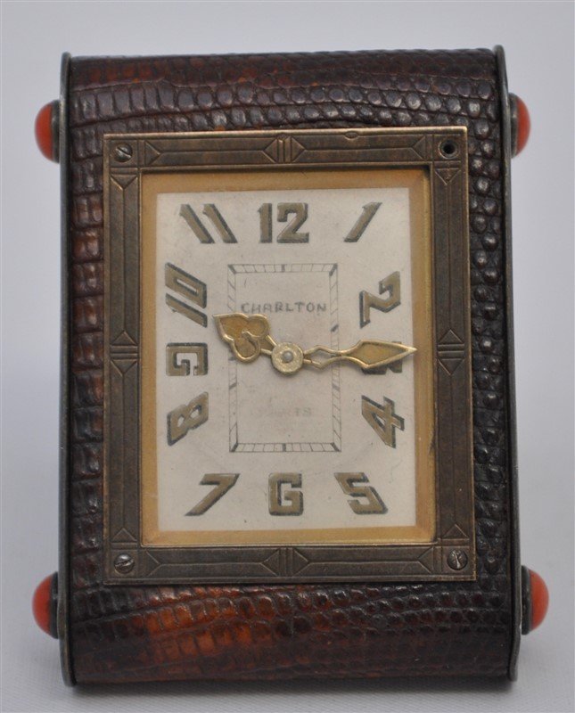 CHARLTON ART DECO SMALL TRAVEL CLOCK (1 of 7)