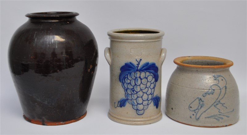 3 pc CROCK & REDWARE GROUP (1 of 10)