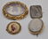 4 pc VICTORIAN MOURNING BROOCHES