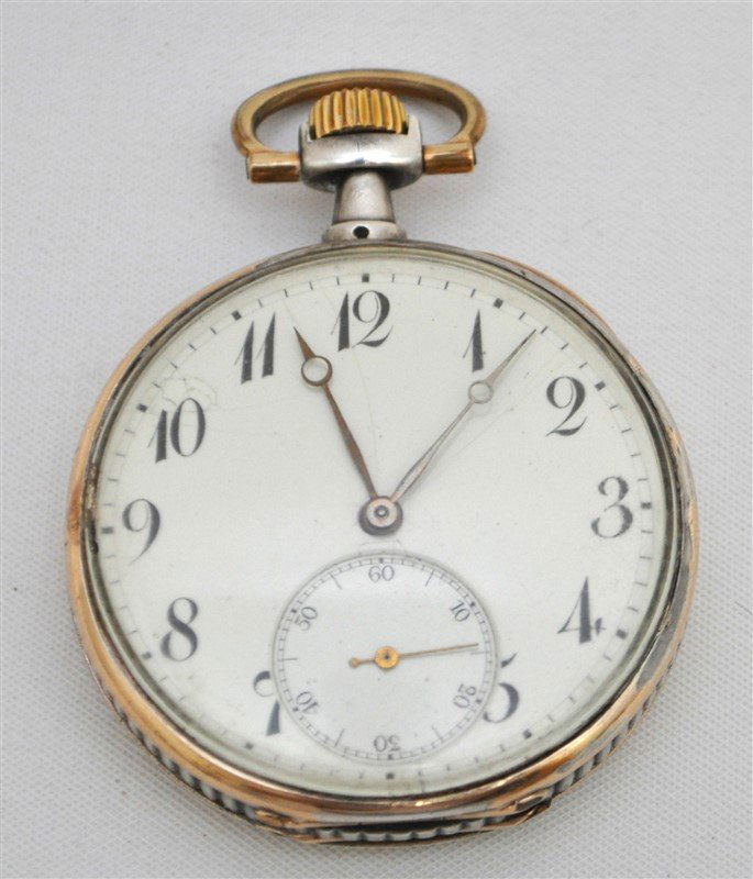 ANTIQUE SWISS STEM WIND PIN SET  POCKET WATCH (1 of 7)