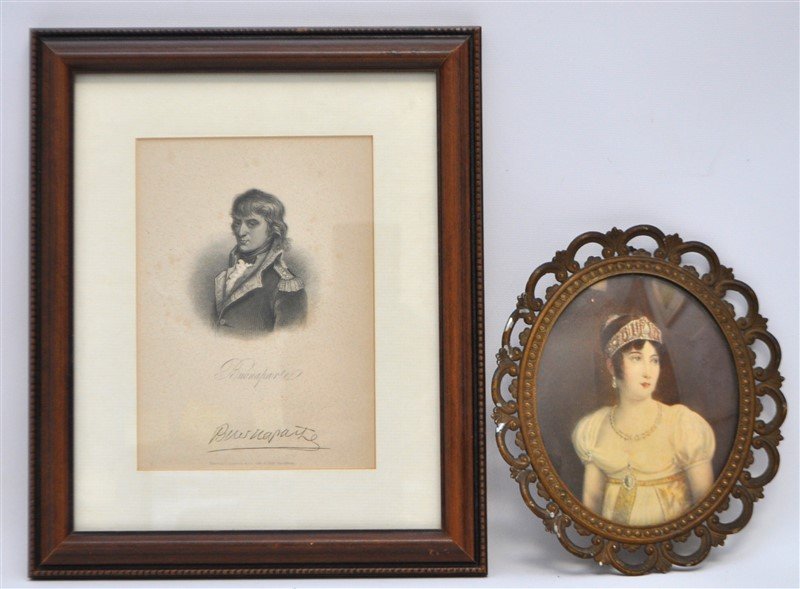 2 NAPOLEON & JOSEPHINE ENGRAVING & PRINT (1 of 8)