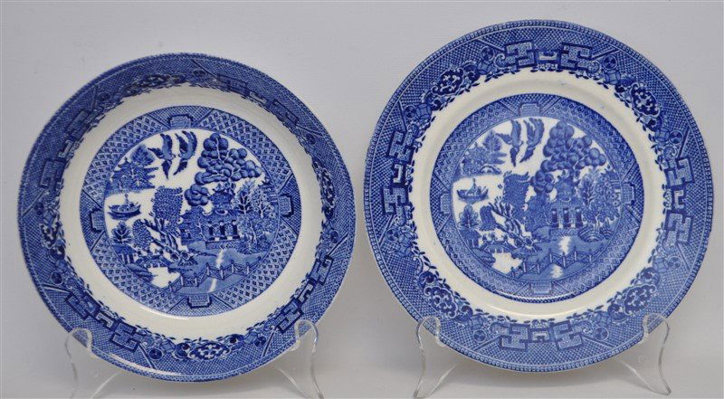 13 PC JOHN STEVENTON ENGLAND WILLOW WARE (1 of 10)