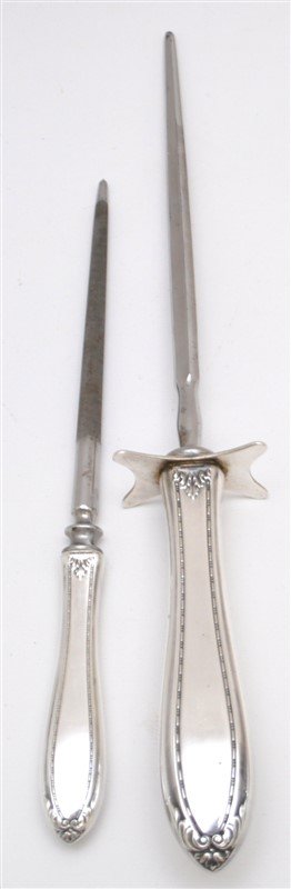 2PC STERLING HANDLE KNIFE SHARPENERS (1 of 5)