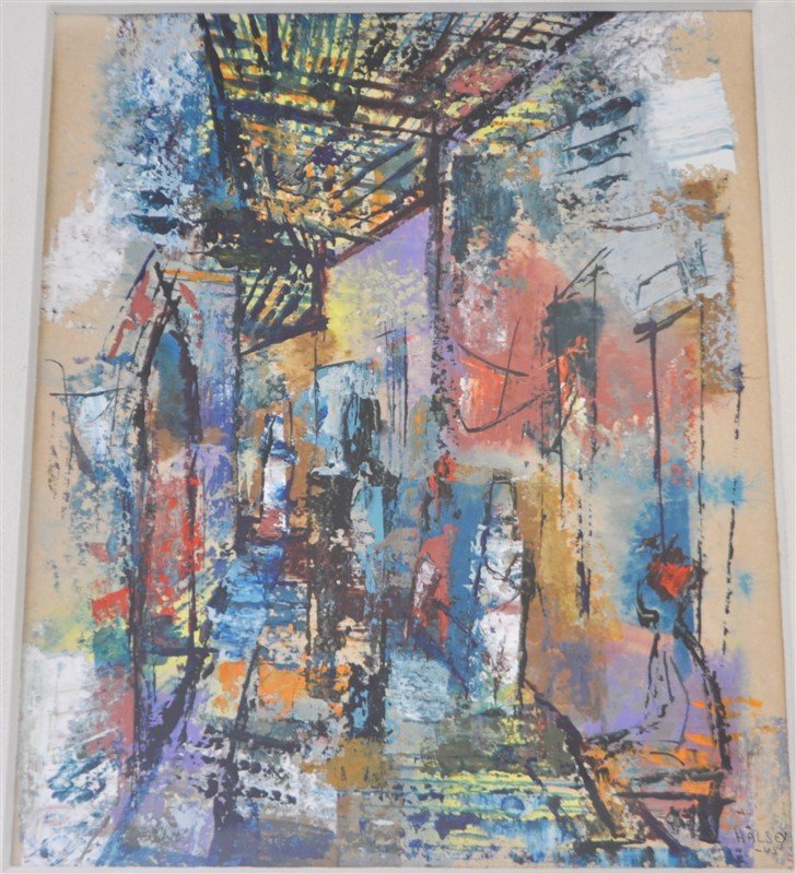 WILLIAM MELTON HALSEY 1965 ACRYLIC & WATERCOLOR (1 of 10)