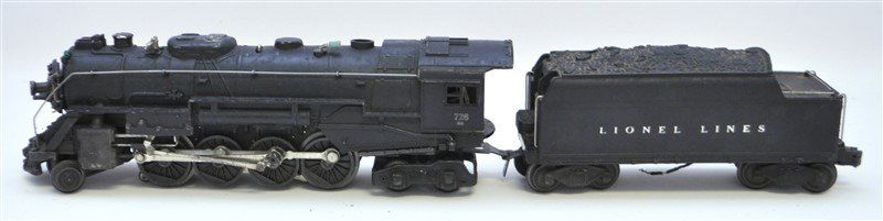 2 pc 1940s  LIONEL 726 ENGINE & TENDER (1 of 10)