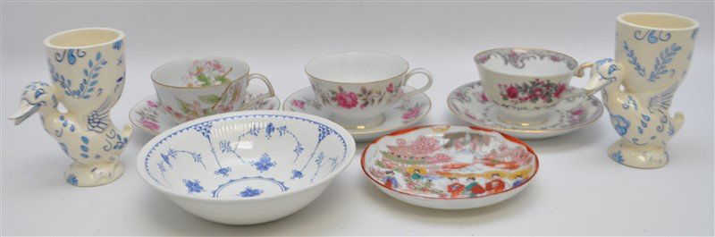 7 pc DEALER LOT PORCELAIN CUPS & MORE (1 of 10)