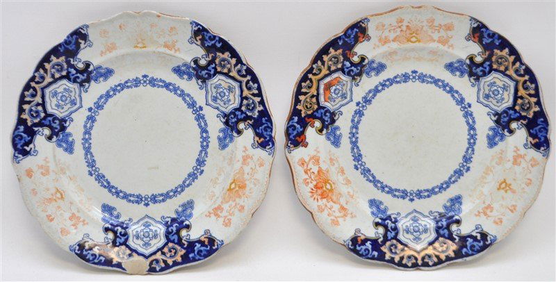 2 EARLY ENGLISH IRONSTONE IMARI PLATES (1 of 7)