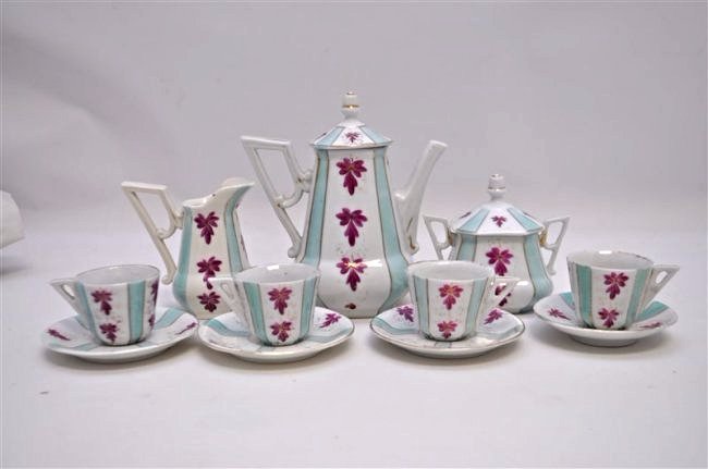 ART DECO CZECH CHILDRENS COMPLETE TEA SET (1 of 10)