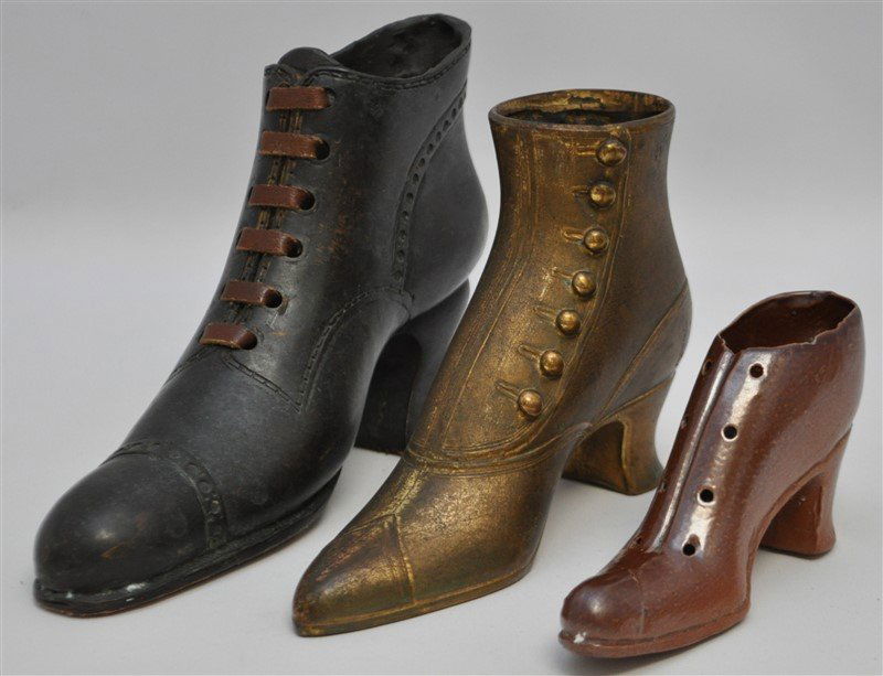 3 VICTORIAN CAST IRON SHOES (1 of 10)
