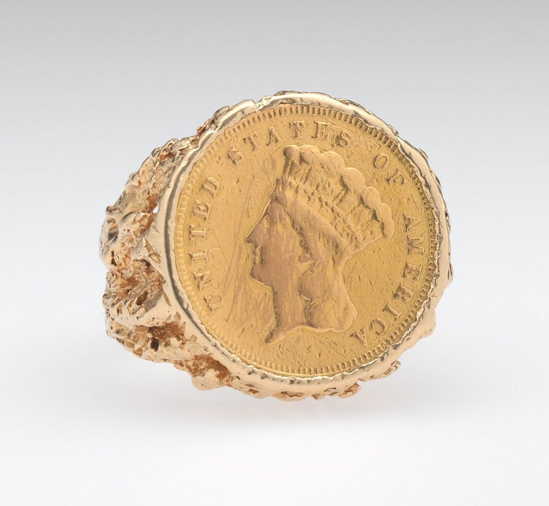 14K GOLD INDIAN HEAD GENTLEMENS RING (19.60 GRAMS) (1 of 7)