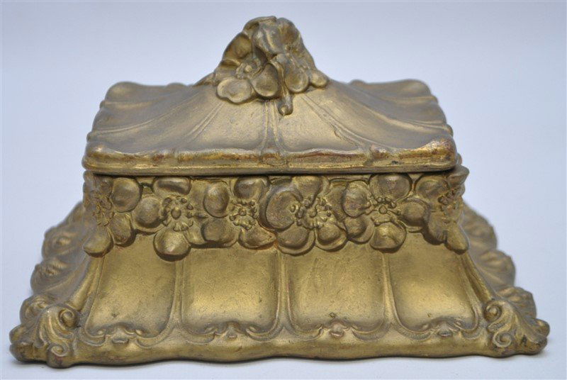 ART NOUVEAU GILDED BRONZE JEWELRY BOX (1 of 7)
