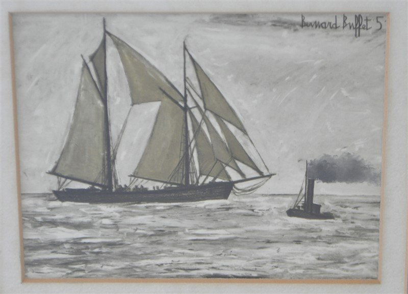 FRAMED BERNARD BUFFET FRENCH POSTCARD (1 of 5)