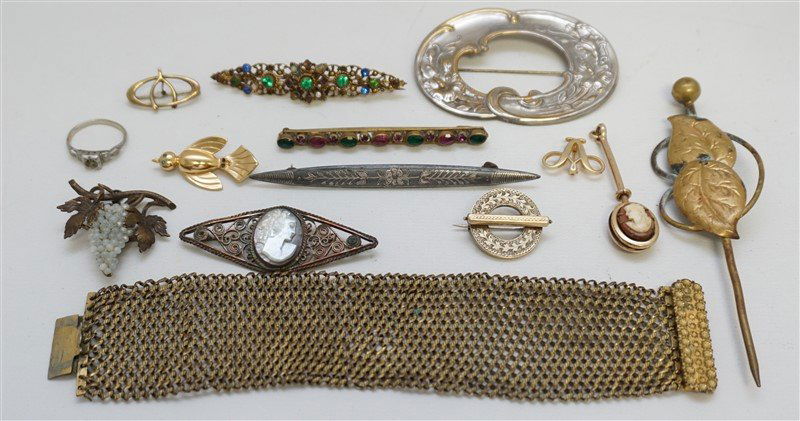 14 pc VICTORIAN / EDWARDIAN 14k + JEWELRY (1 of 7)