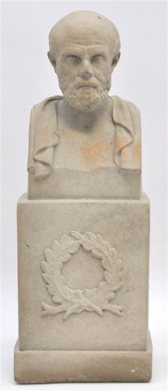 CLASSICAL GRECIAN BUST SOCRATES ON PLINTH (1 of 8)