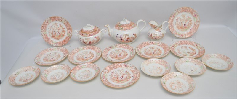ANTIQUE 18 PC CHINOISERIE TEA SET (1 of 10)