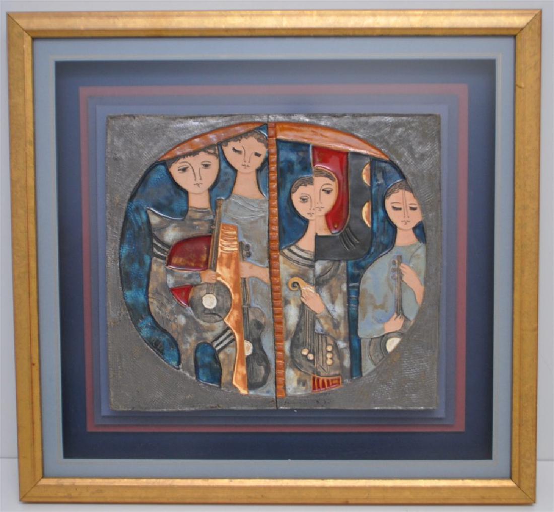 RUTH FAKTOR CERAMIC PLAQUE MUSICIANS (1 of 9)
