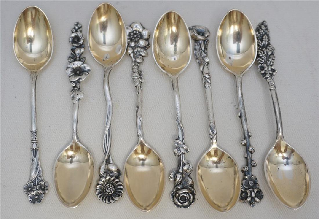 8 STERLING SILVER HARLEQUIN DEMITASSE SPOONS (1 of 6)