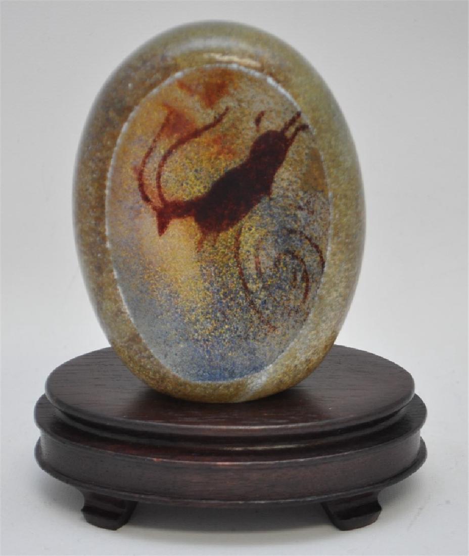 RICK SATAVA SIGNED PETROGLYPH PAPERWEIGHT (1 of 8)