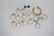 17 pc 14k GOLD RING SETTINGS - STONES & 1 EARRING