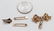 4 pc VICTORIAN 14k & 9k WATCH HOLDER - SAFETY PINS - 4