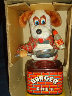 Burger Chef Battery Operated Toy: Near mint, 9 1/2" tall, An Amico toy. In the box.