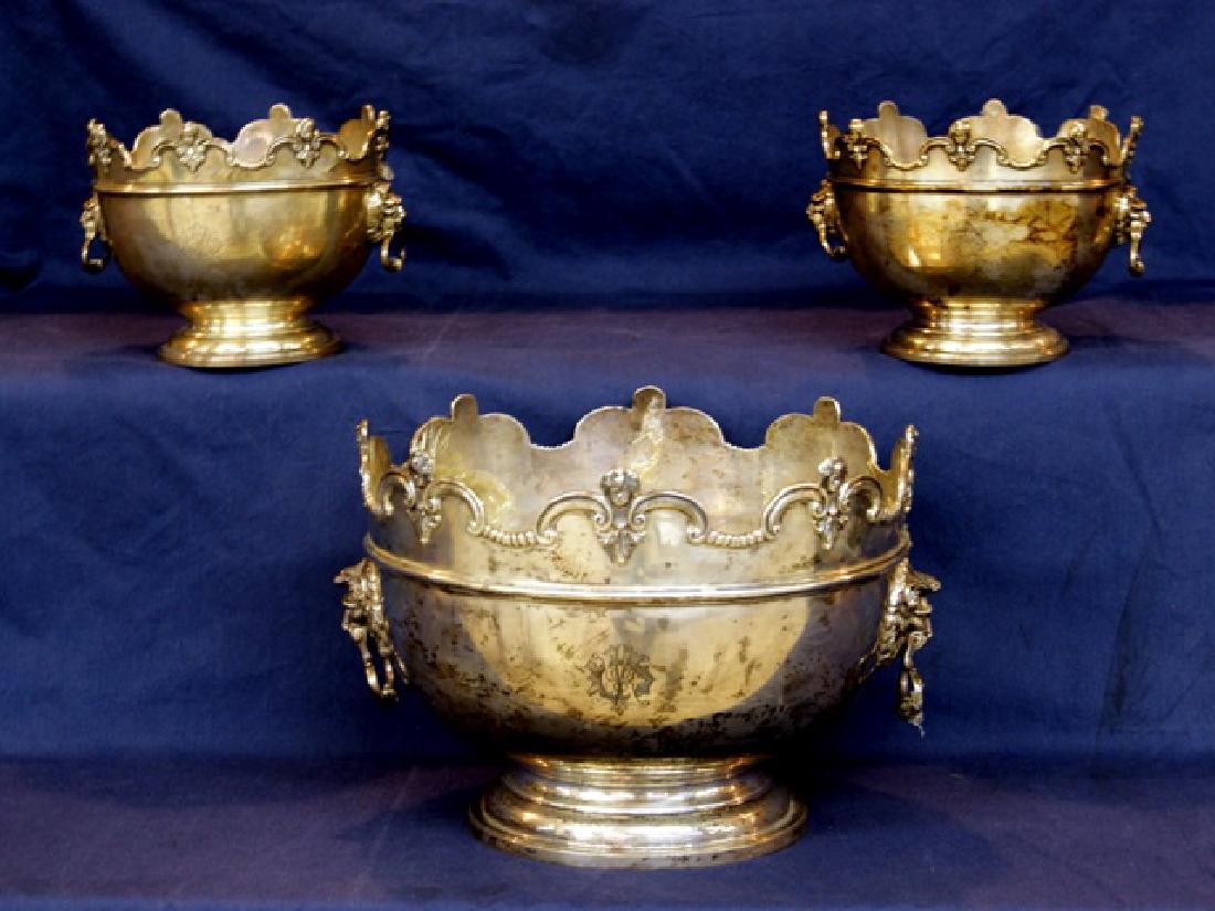 English Sterling George V Three Piece Monteith Bowl Set (1 of 1)