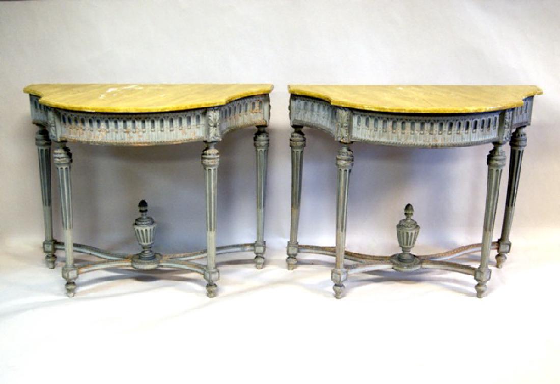 Pair of French Wood Pier Planters (1 of 8)