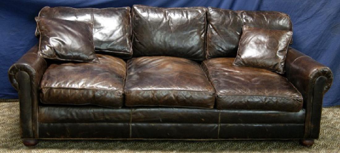 Original lancaster outlet leather sofa
