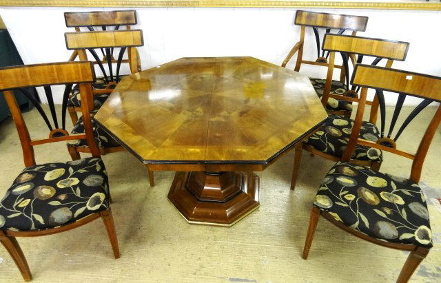 Contemporary Inlaid Table & Chairs (1 of 5)