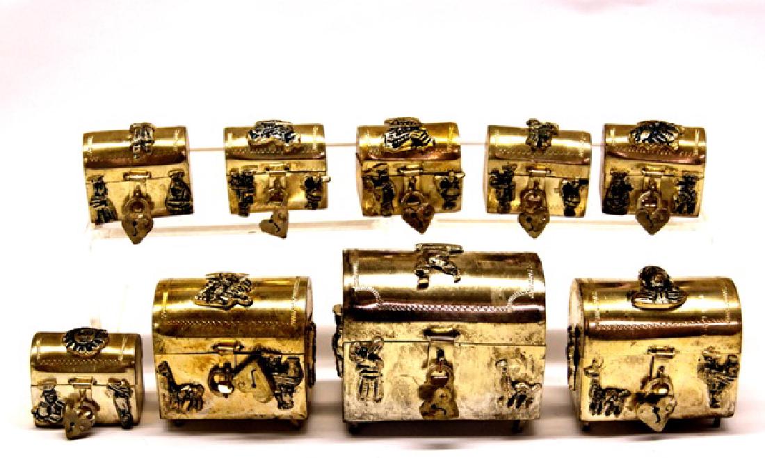 Nine Miniature treasure Chests (1 of 2)
