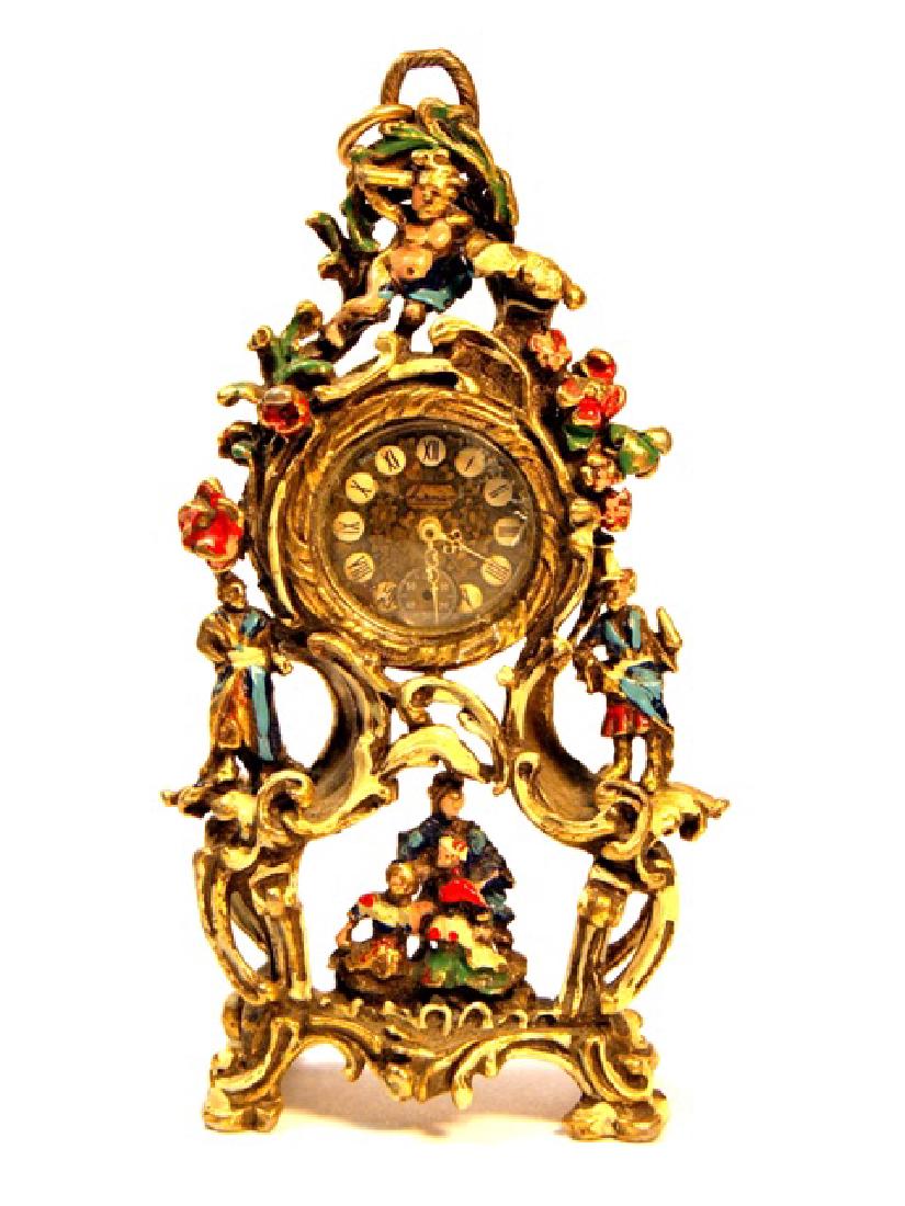 Miniature Rococo Figural Clock (1 of 2)
