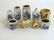 Six Carolyn Curran Cobalt Decorated Stoneware and