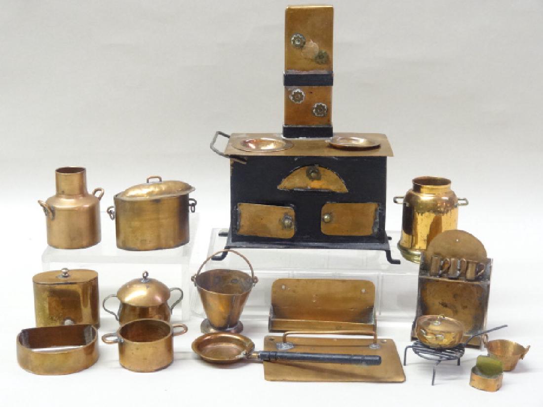 Harry Littwin Dollhouse Miniature Stove & Brass (1 of 1)