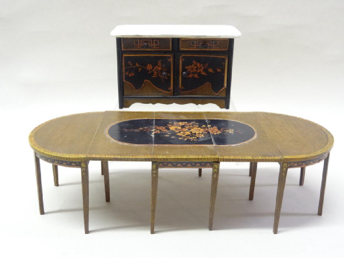 Banquet Table & Side Board Dollhouse Miniatures (1 of 1)