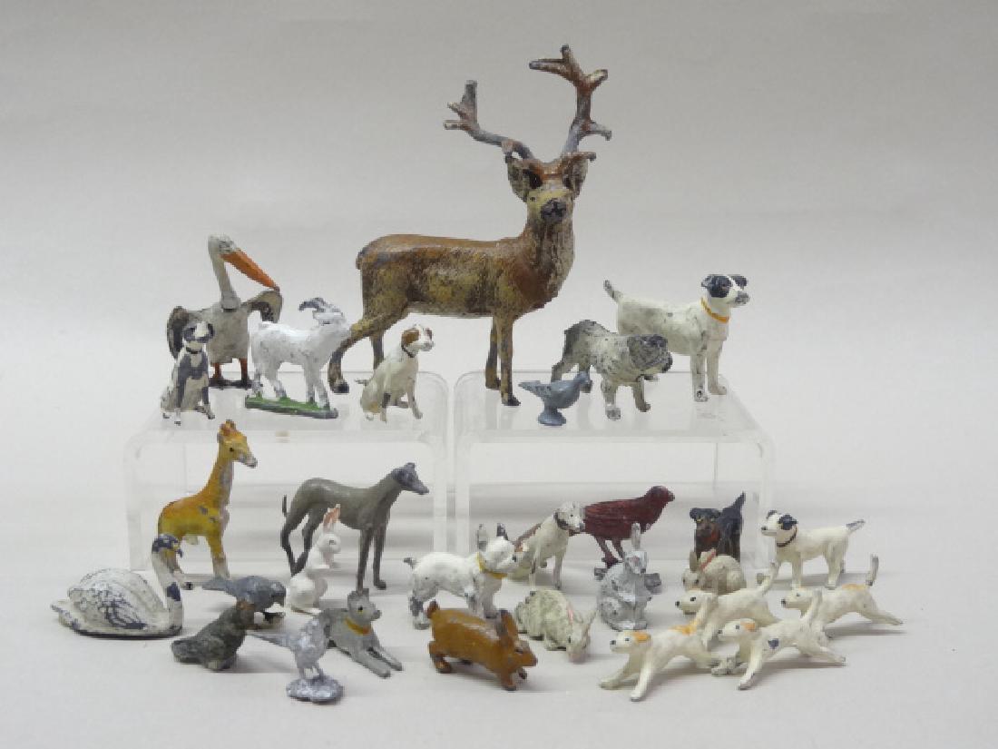 Large Group of Vintage Cast Metal Animals (1 of 3)