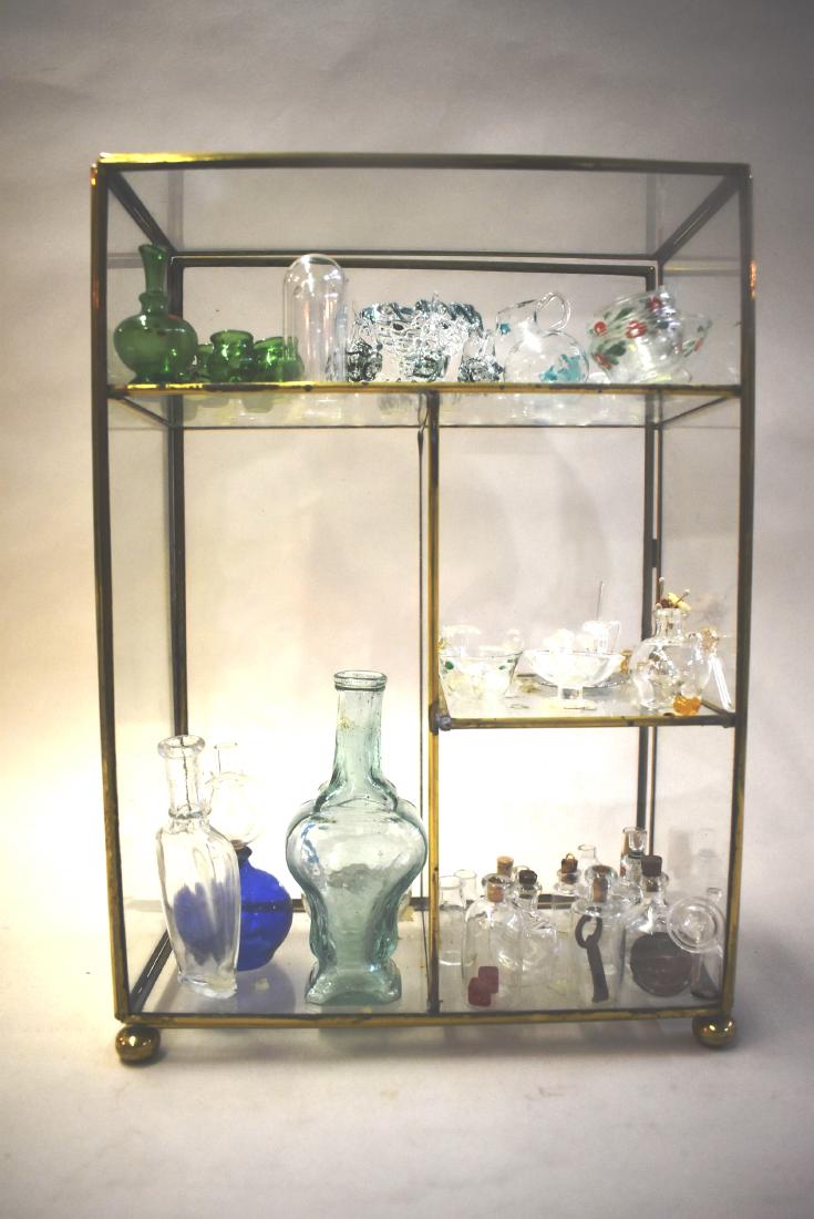 Miniature Glass Showcase with Large Selection of (1 of 4)