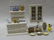 Dollhouse Miniature Cupboards and Treenware and Baskets
