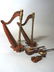 Dollhouse Miniature Instruments Harps and Others